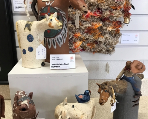 Whimsical Clay Horses